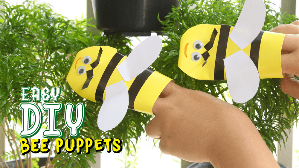 Easy DIY Bee Puppets