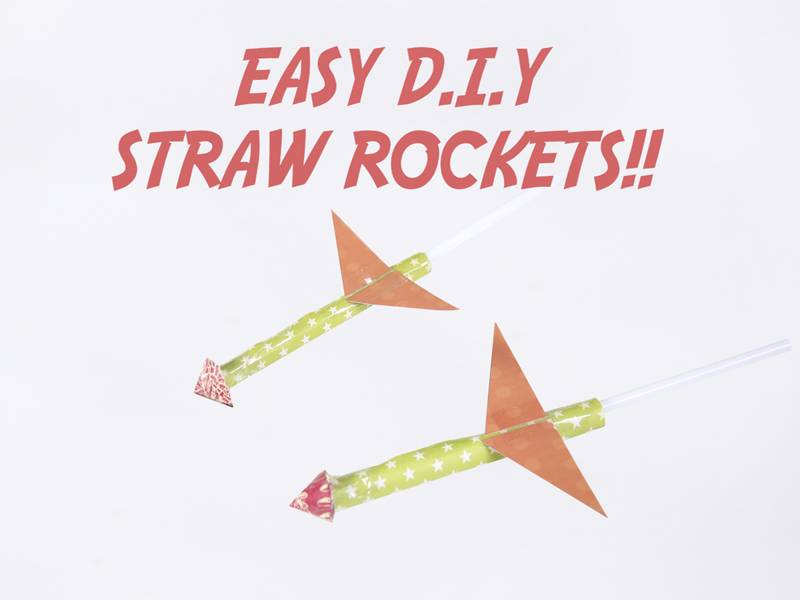 Easy DIY Straw Rockets