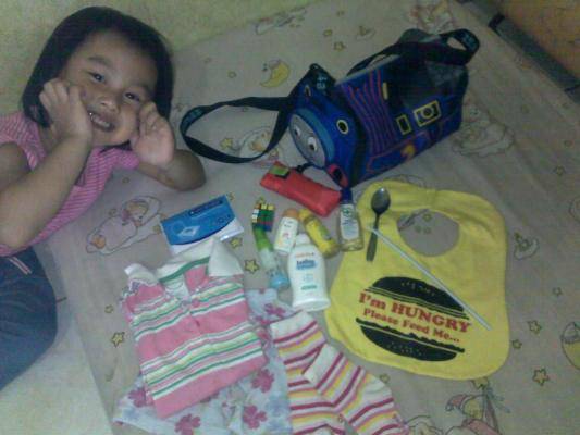 Inside Azwa’s Diaper Bag