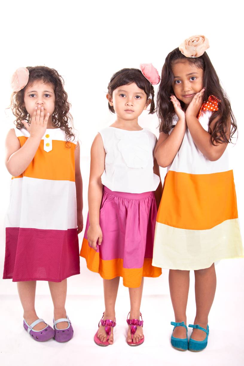 Today's Outfit; Colorblock Skirt for My Little Girl