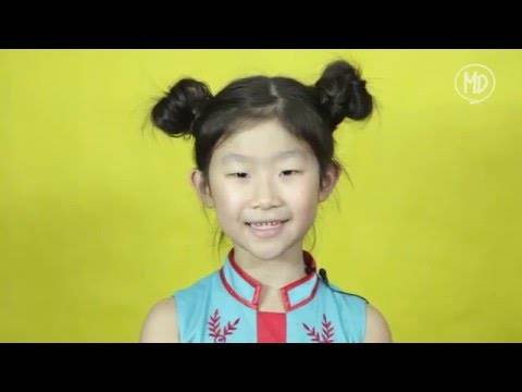Kids Hair Bun Tutorial for Chinese New Year