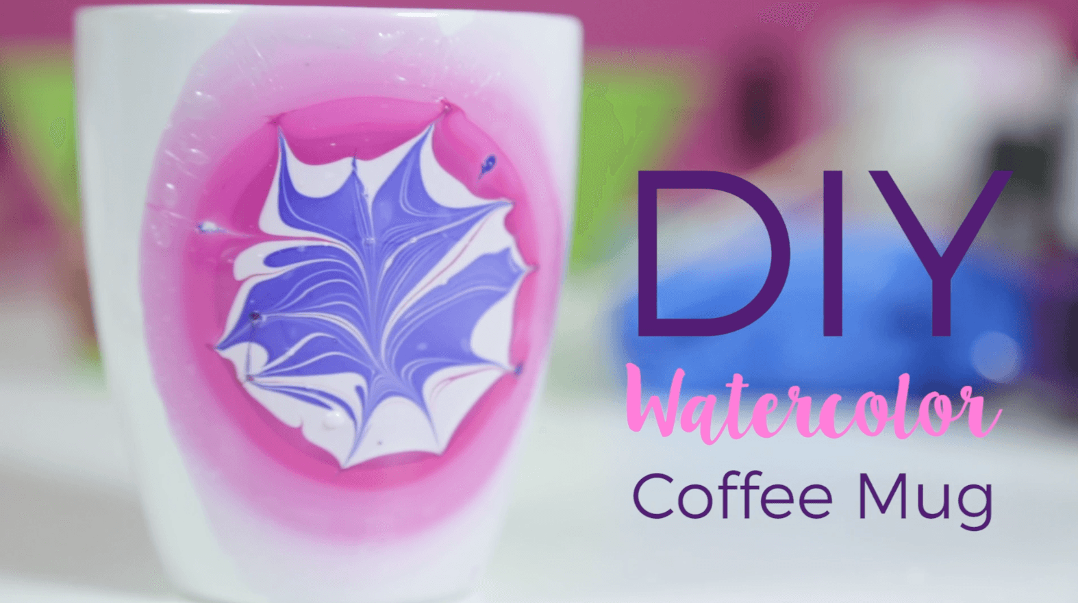 DIY Watercolor Coffee Mug