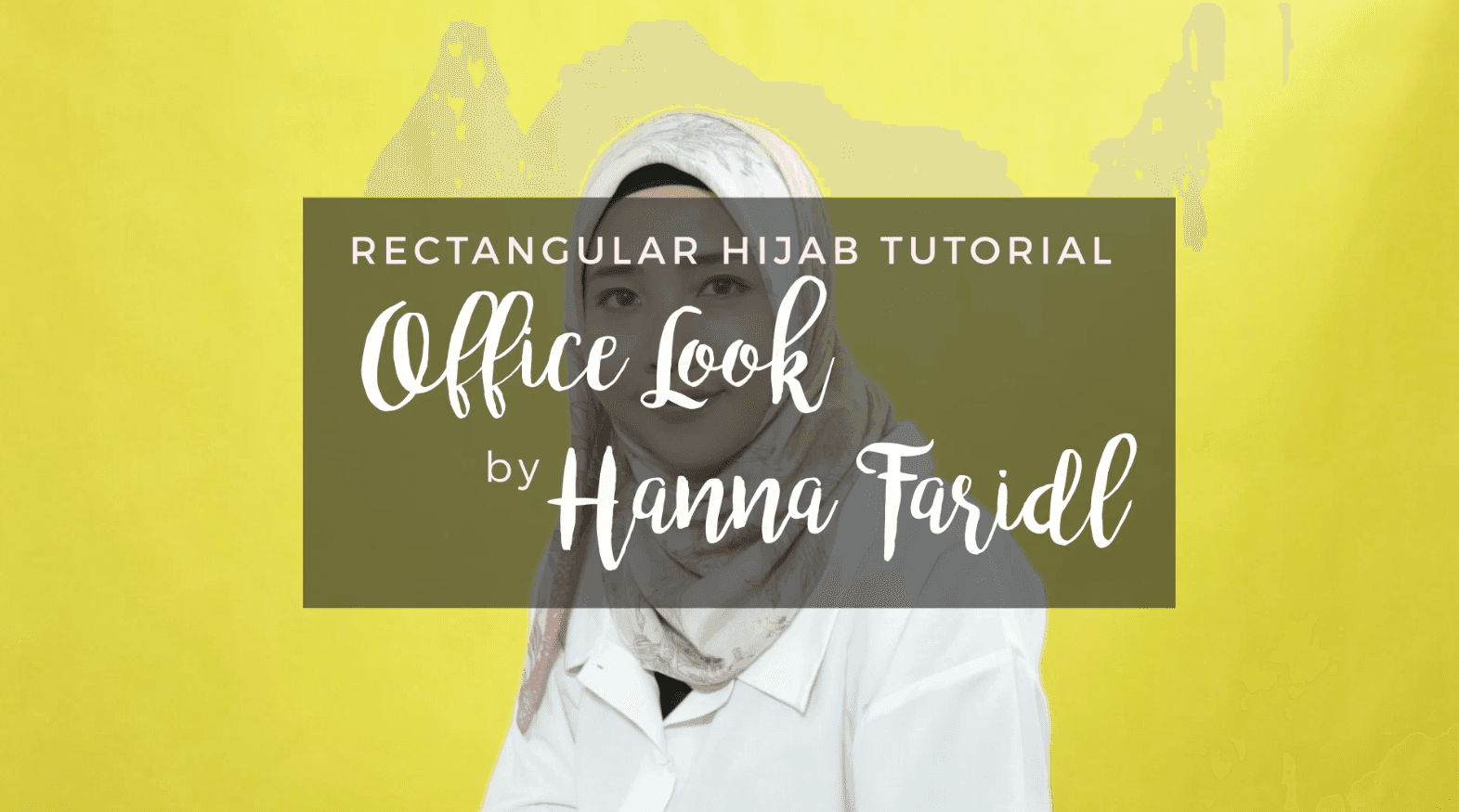 Rectangular Hijab Tutorial: Office Look by Hanna Faridl