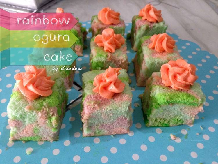 Resep Rainbow Ogura Cake
