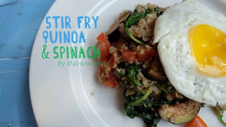 Resep Stir Fry Quinoa & Spinach