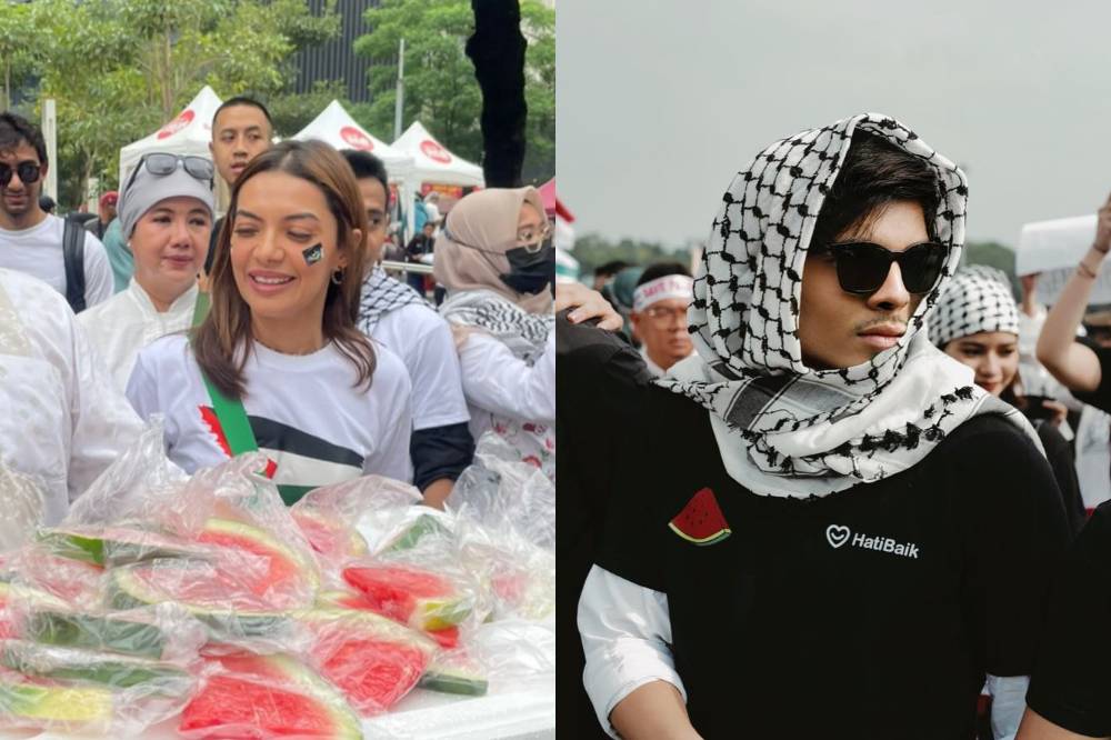 Potret 11 Selebriti Indonesia yang Ikut Aksi Damai Bela Palestina di Monas, Dari Najwa Shihab hingga Atta Halilintar