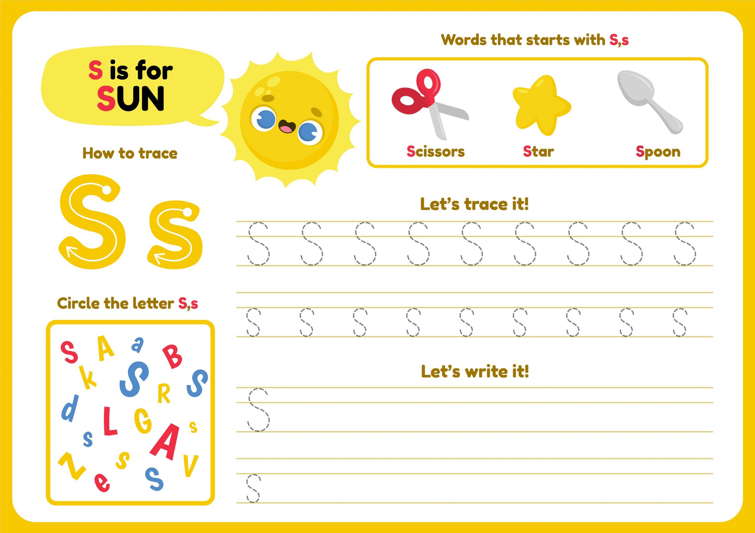 worksheet untuk balita